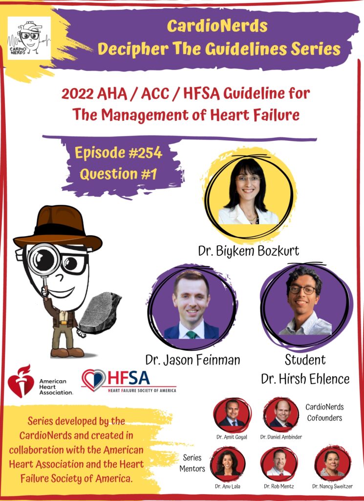 254. Guidelines: AHA/ACC/HFSA Guideline for the Management of Heart Failure – Question #1 with Dr. Biykem Bozkurt