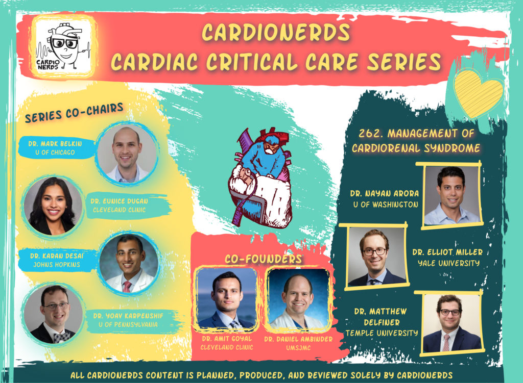 262. CCC: Management of Cardiorenal Syndrome in the CICU with Dr. Nayan Arora and Dr. Elliott Miller